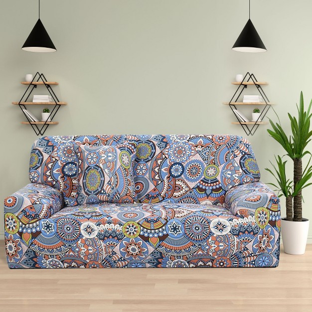 Piccocasa Stretch Sofa Cover Printed Couch Slipcover For Sofas Elastic Furniture With One Pillowcase