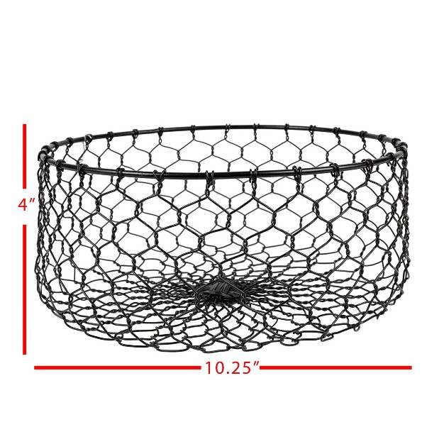 Chicken Wire Basket Black Metal Foreside Home amp Garden