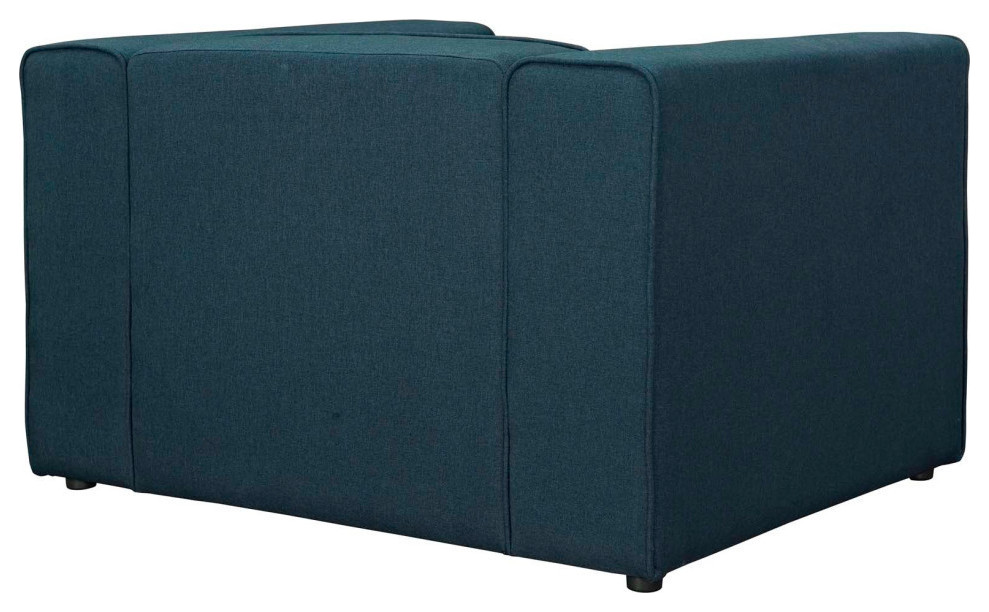 Lyla Blue Upholstered Fabric Armchair   Modern   Armchairs And Accent Chairs   by Rustic Home Furniture Deco  Houzz