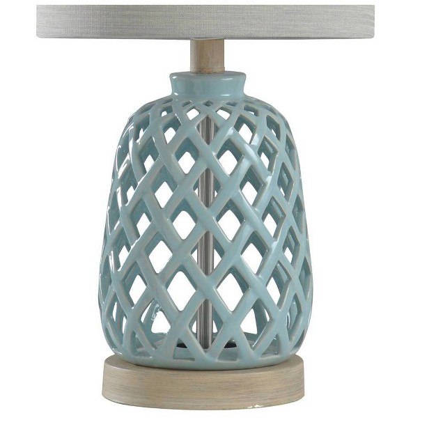 Ceramic Table Lamp Blue Stylecraft