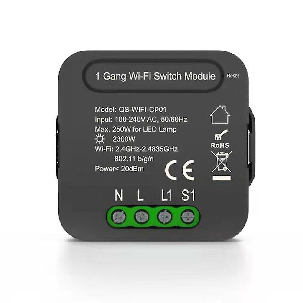 Qs-wifi-cp01 Tuya Wifi Intelligent Switch Module Intelligent Home Switch Conversion Module 1 Gang Switch Module Device Sharing Timing Function Mobilep