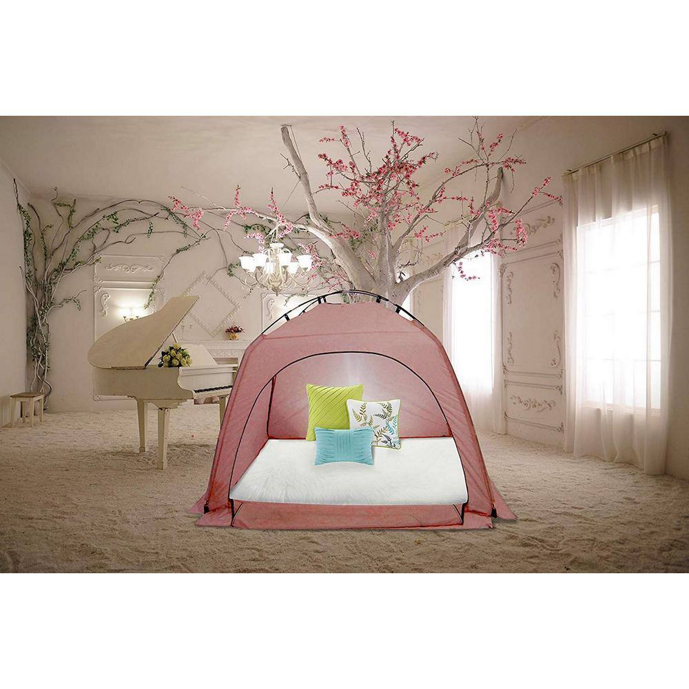 Ejoy 79 in. x 59 in. x 57 in. Pink Privacy Play Bed Tent for Kids Indoor Use BedTent_PINK