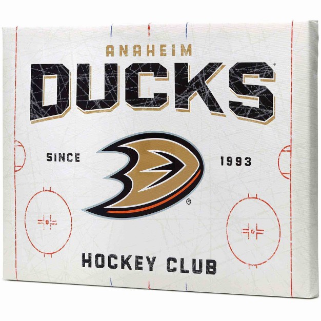 Nhl Anaheim Ducks Rink Canvas