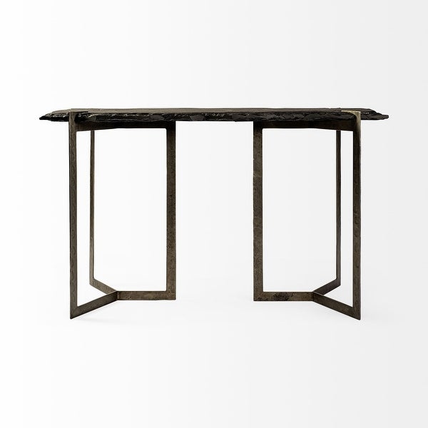 Shale I Black Slate Side Table