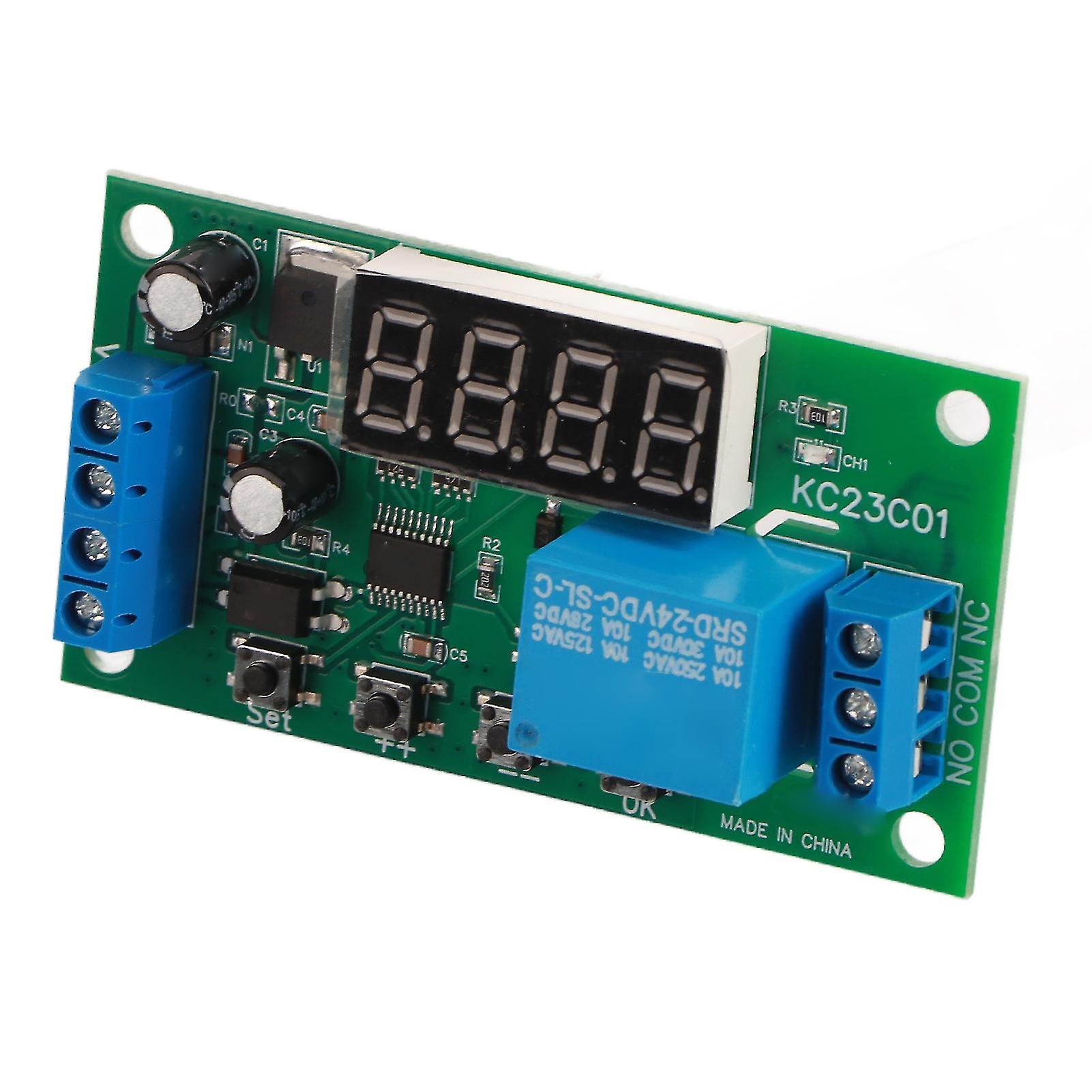 Multifunctional Pulse Counter Relay Board 0.1S to 9999999.9s 0.01s Accuracy 1 Channel Relay Module 24V