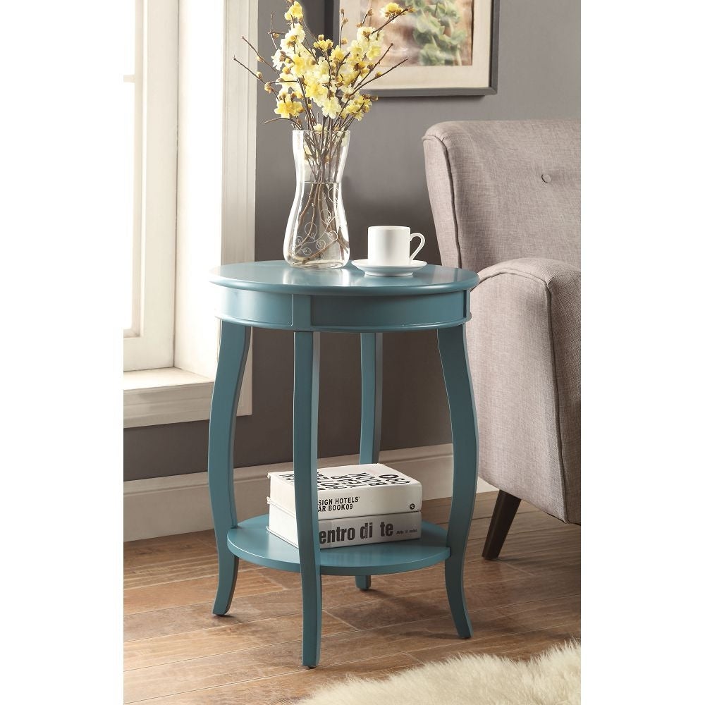 Traditional Aberta Side Table in Teal