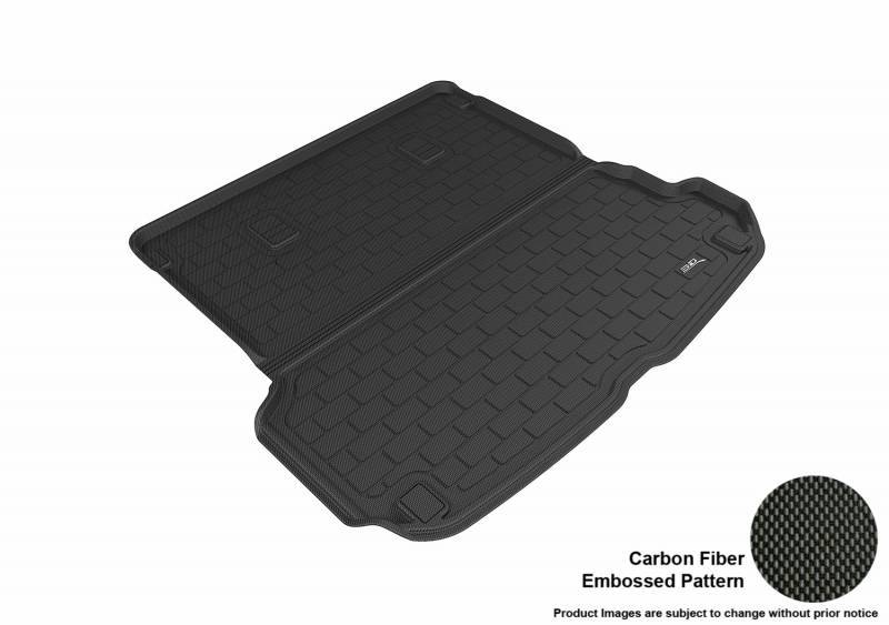 3D MAXpider 2016-2023 Fits Audi Q7 2017-2023 SQ7 Carbon Fiber Embossed Pattern Cargo Liner Kagu Black M1AD0401309