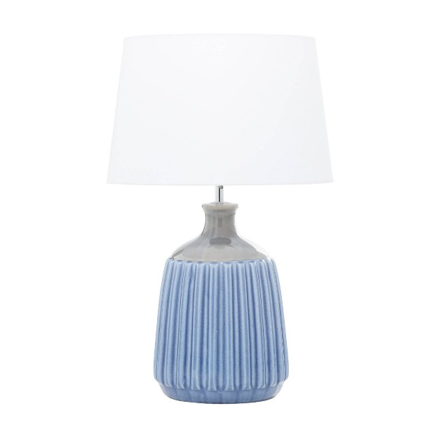 Coastal Ceramic Table Lamp Blue Olivia amp May