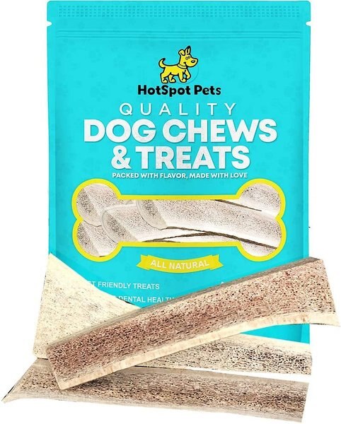 HOTSPOT PETS Split Small Elk Antlers 4-5-in Dog Chew Treats