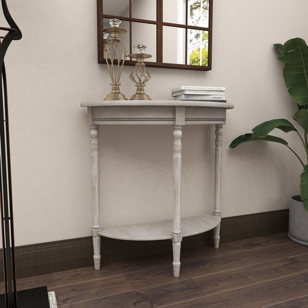 Light Brown Pine Traditional Console Table 32 x 32 x 12 - 32 x 12 x 32