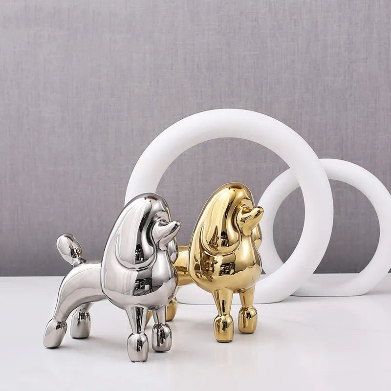 Gold Standing Dog -A Fa-D21071A