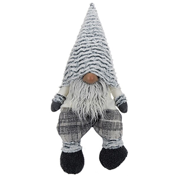 AandB Home Sitting Gnome with Faux Fur Hat