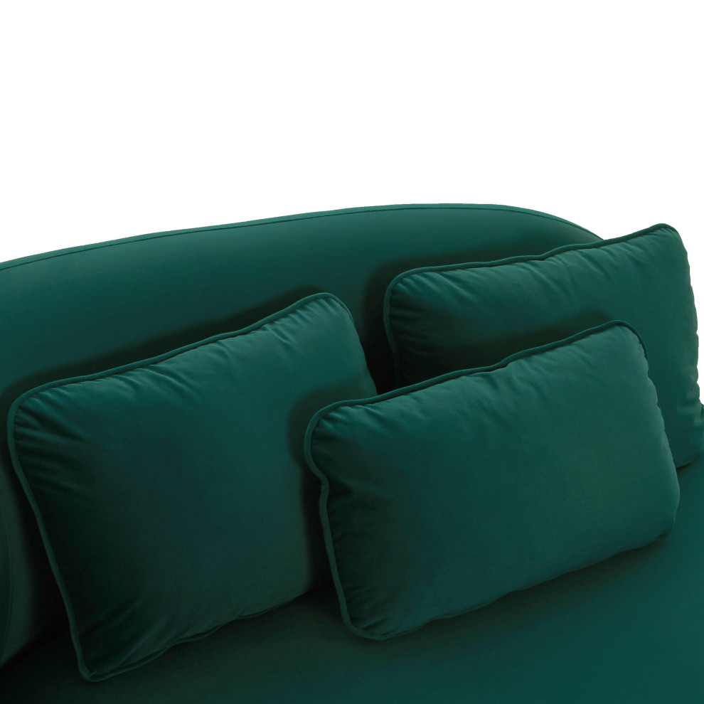 Galet Velvet Chaise   Contemporary   Indoor Chaise Lounge Chairs   by TOV Furniture  Houzz