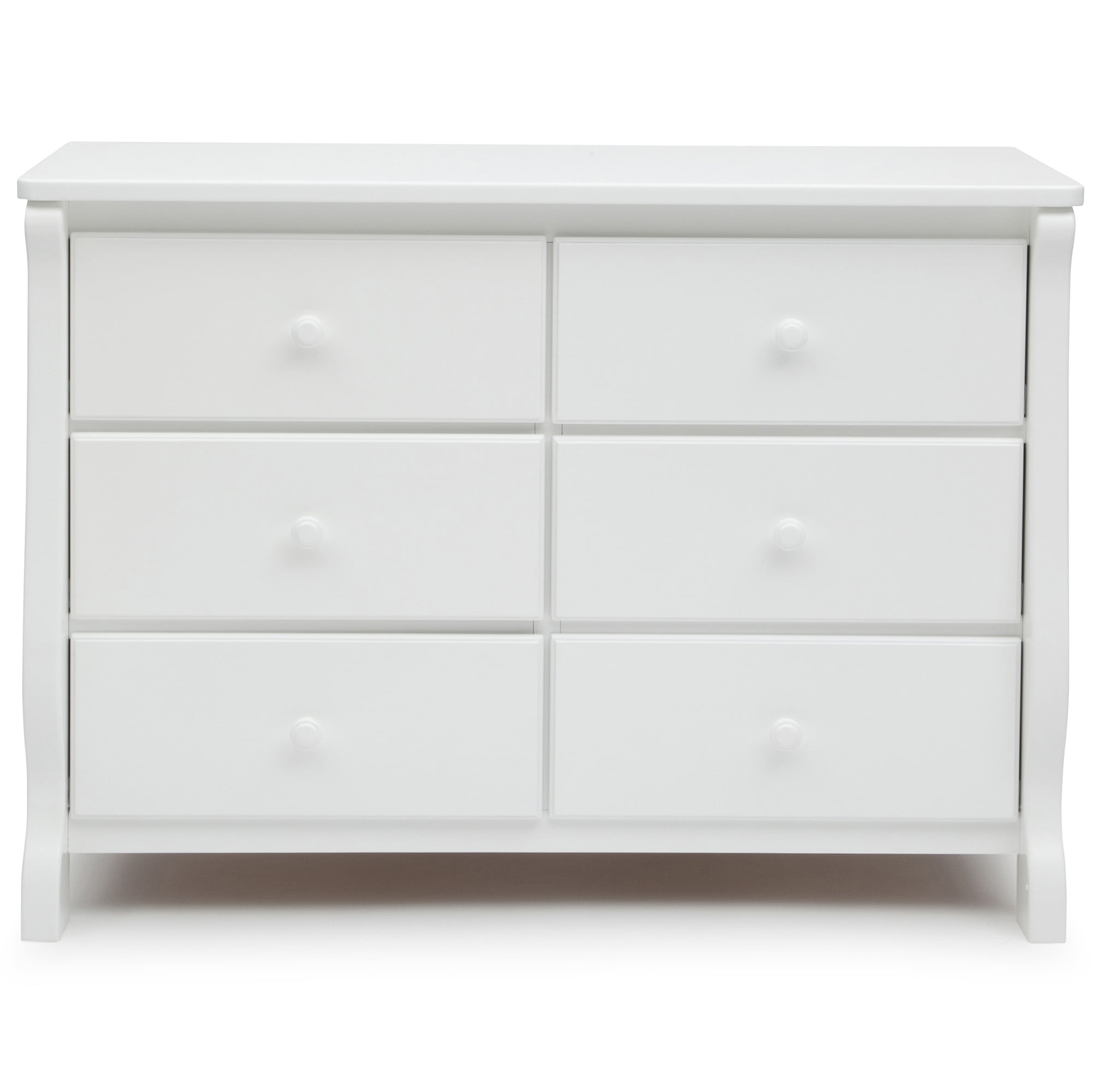 Delta Children 6 Drawer Dresser, White