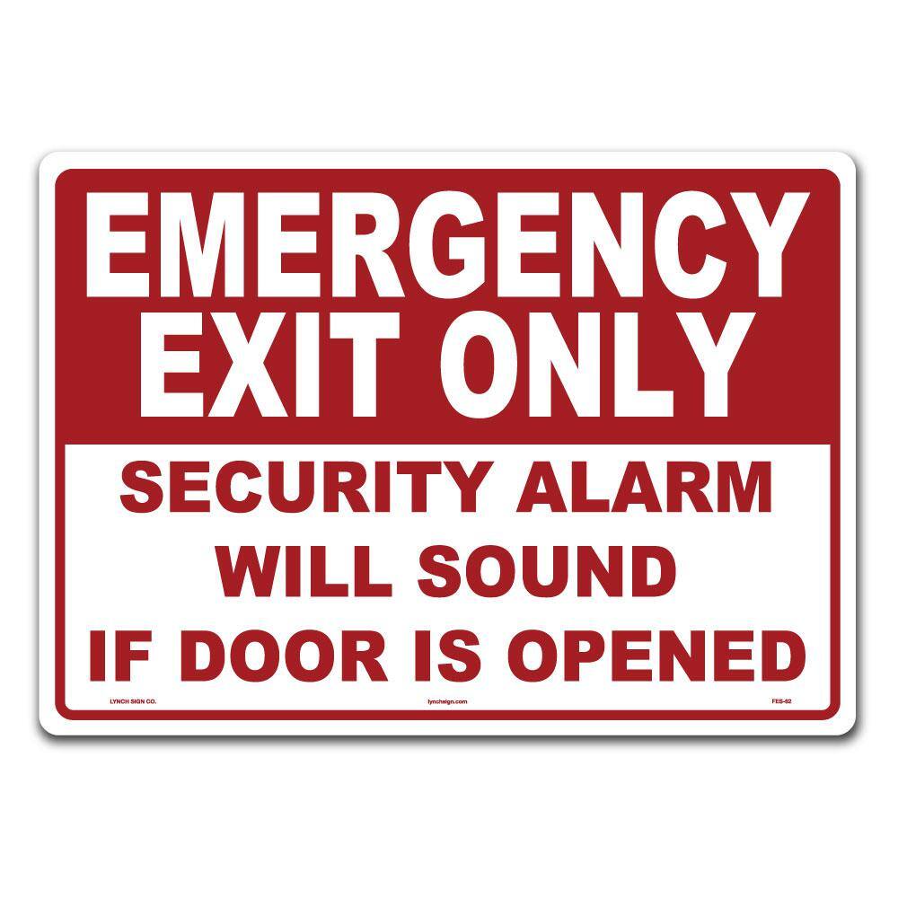 Lynch Sign 14 in. x 10 in. Emergency Exit Sign Printed on More Durable Thicker Longer Lasting Styrene Plastic FES-62