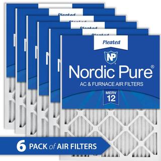 Nordic Pure 12 in. x 12 in. x 1 in. Allergen Pleated MERV 12 Air Filter (6-Pack) 12x12x1M12-6