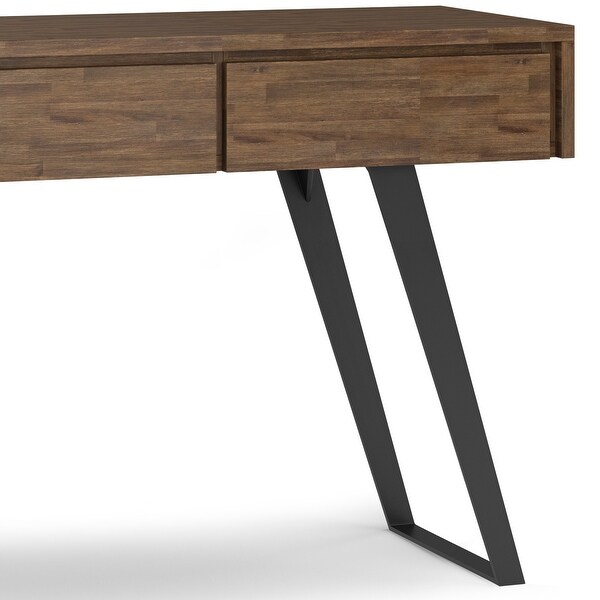 WYNDENHALL Mitchell SOLID ACACIA WOOD and Metal 60 inch Wide Modern Industrial Console Sofa Table - 60 W x 16 D x 30 H