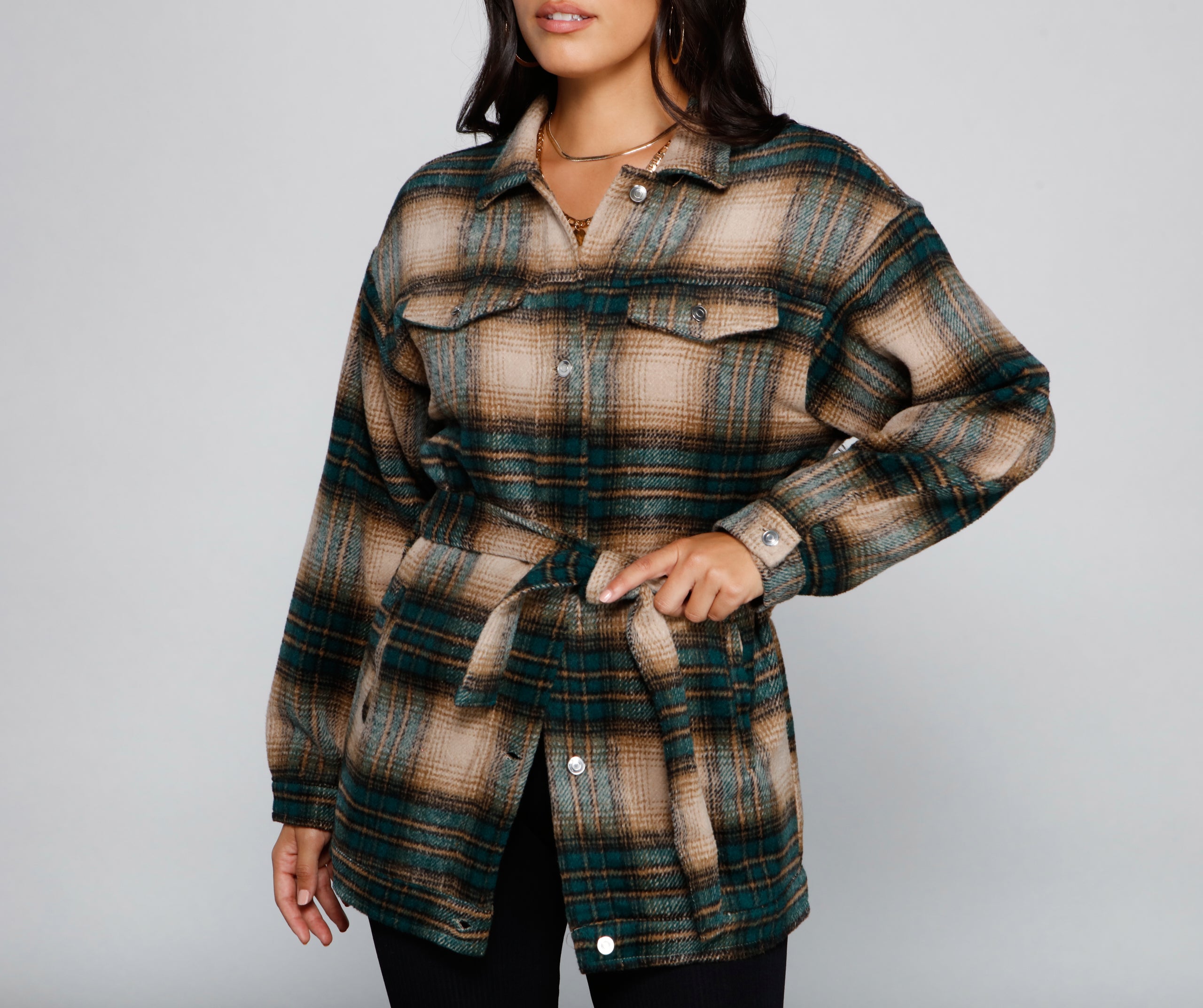 The One Belted Flannel Shacket