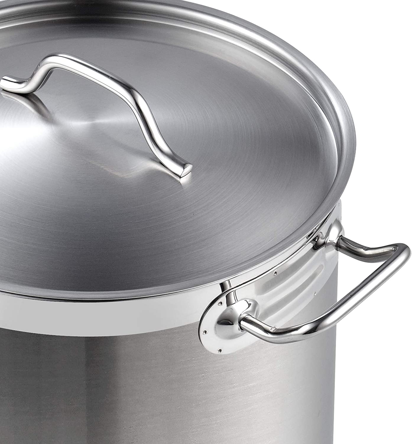 Cooks Standard 2616 Standard Professional Grade Lid 30 Quart Stainless Steel Stockpot， Silver