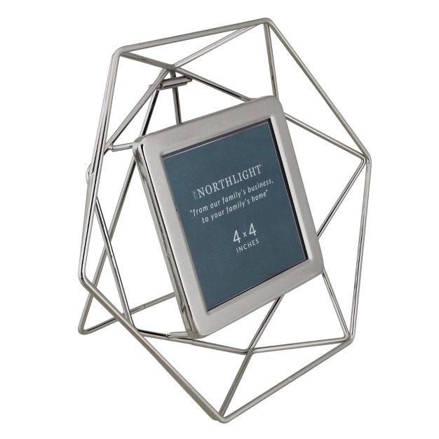 Contemporary Hexagonal 4 quot X 4 quot Photo Picture Frame Silver