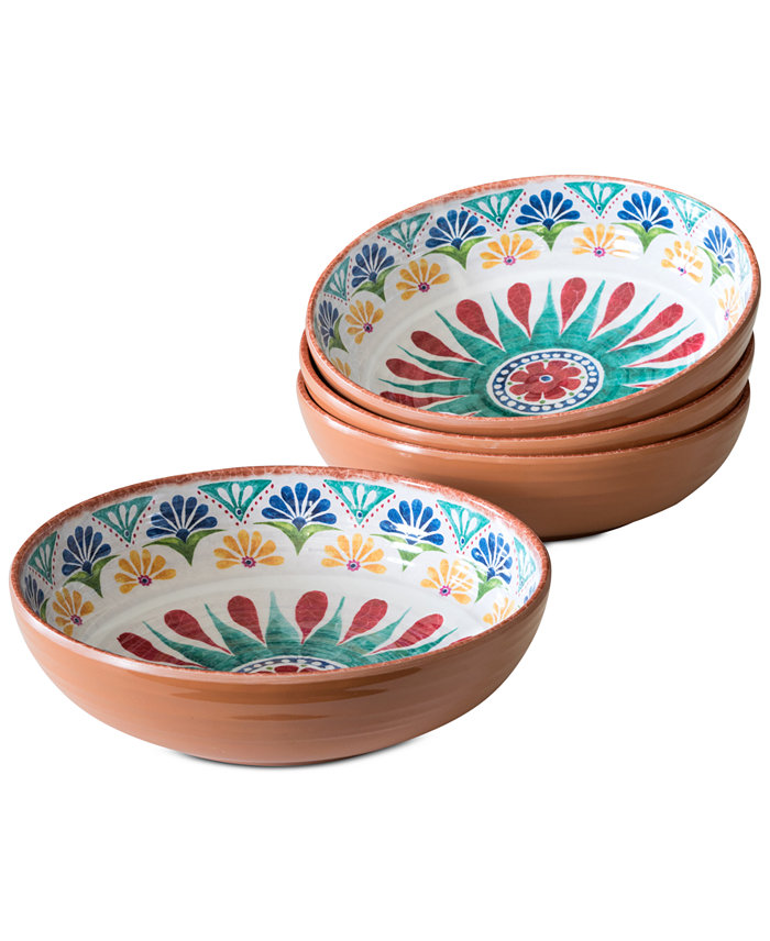 TarHong Rio Medallion Cereal Bowl 8 x 2.2  43.3 oz. Melamine Set of 6