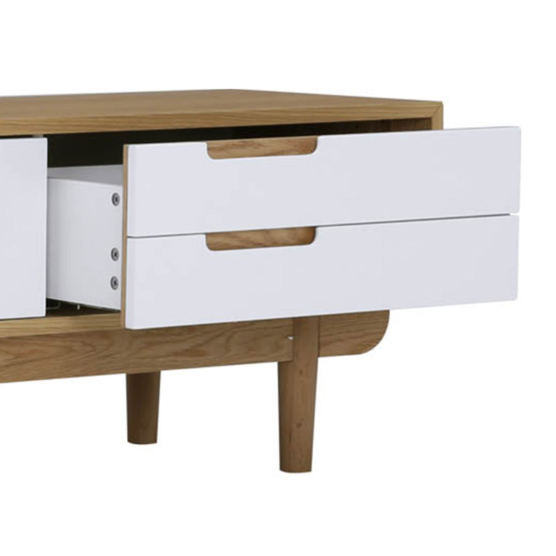 NAKULA Entertainment TV Unit 185.5cm - Natural & White