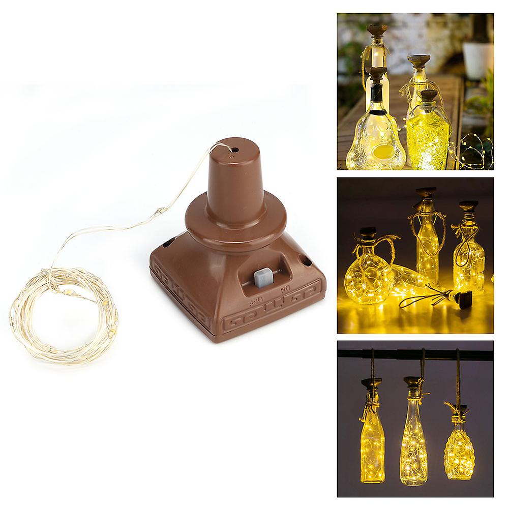 6PCS 1m 10LED Solar Powered Cork Shape String Light Waterproof Wine Bottle LED Lamp Warm