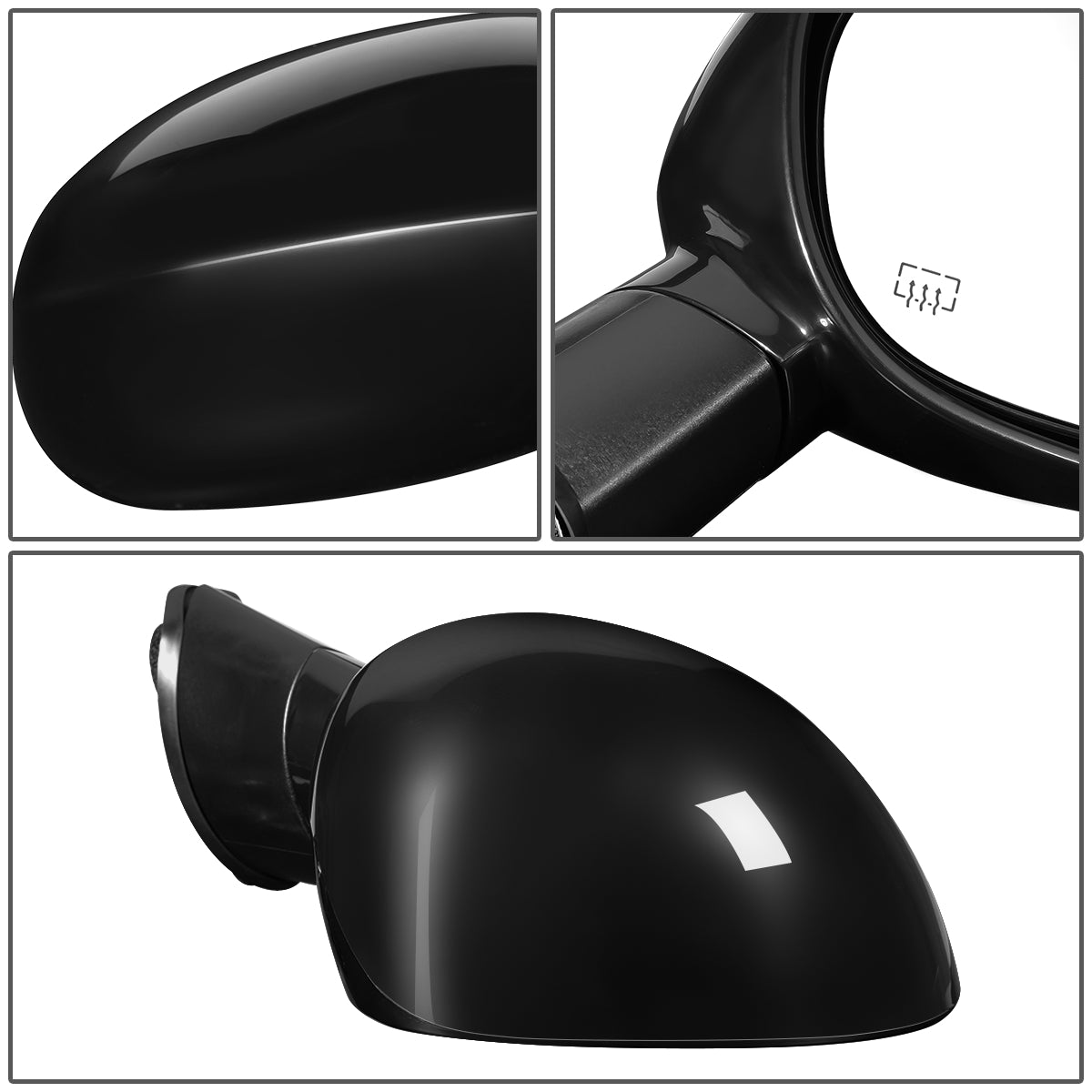 DNA Motoring OEM-MR-CH1321311 For 2008 to 2014 Dodge Challenger Factory Style Power Heated Passenger / Right Side View Door Mirror CH1321311 09 10 11 12 13