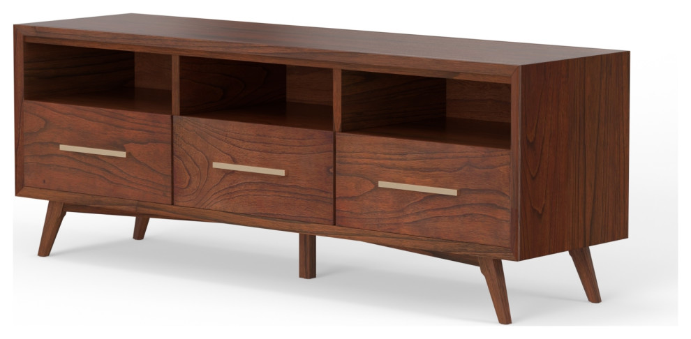 Gramercy TV Console   Midcentury   Entertainment Centers And Tv Stands   by Alpine Furniture  Inc  Houzz