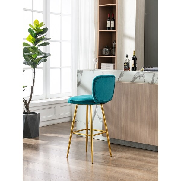 Armless Bar Stools with Back and Footrest for Home Kitchen Bar