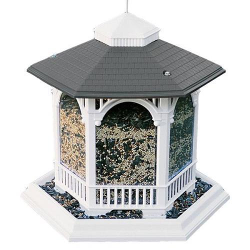 Heritage Farms Deluxe Gazebo Bird Feeder White/Gray