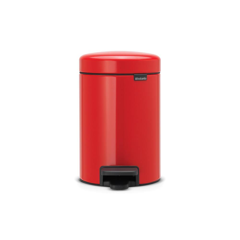 Brabantia NewIcon 0.8 Gal. Passion Red Steel Step-On Trash Can 112140