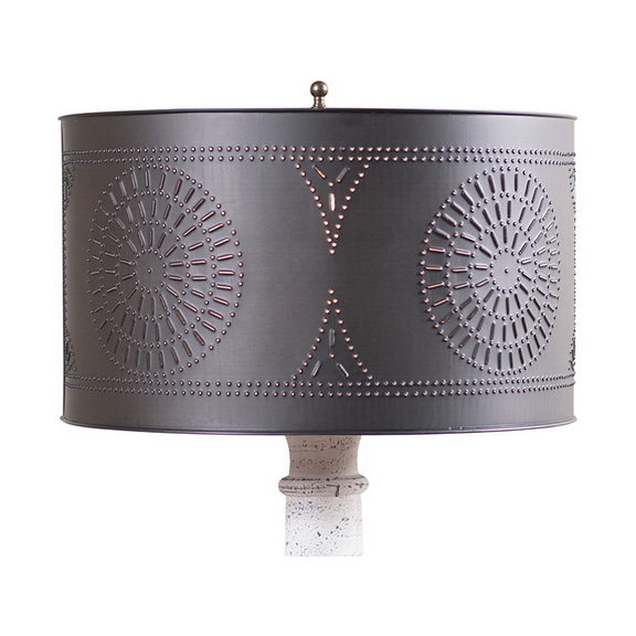 Irvin's Tinware 965CKB Floor Lamp Drum Shade with ...