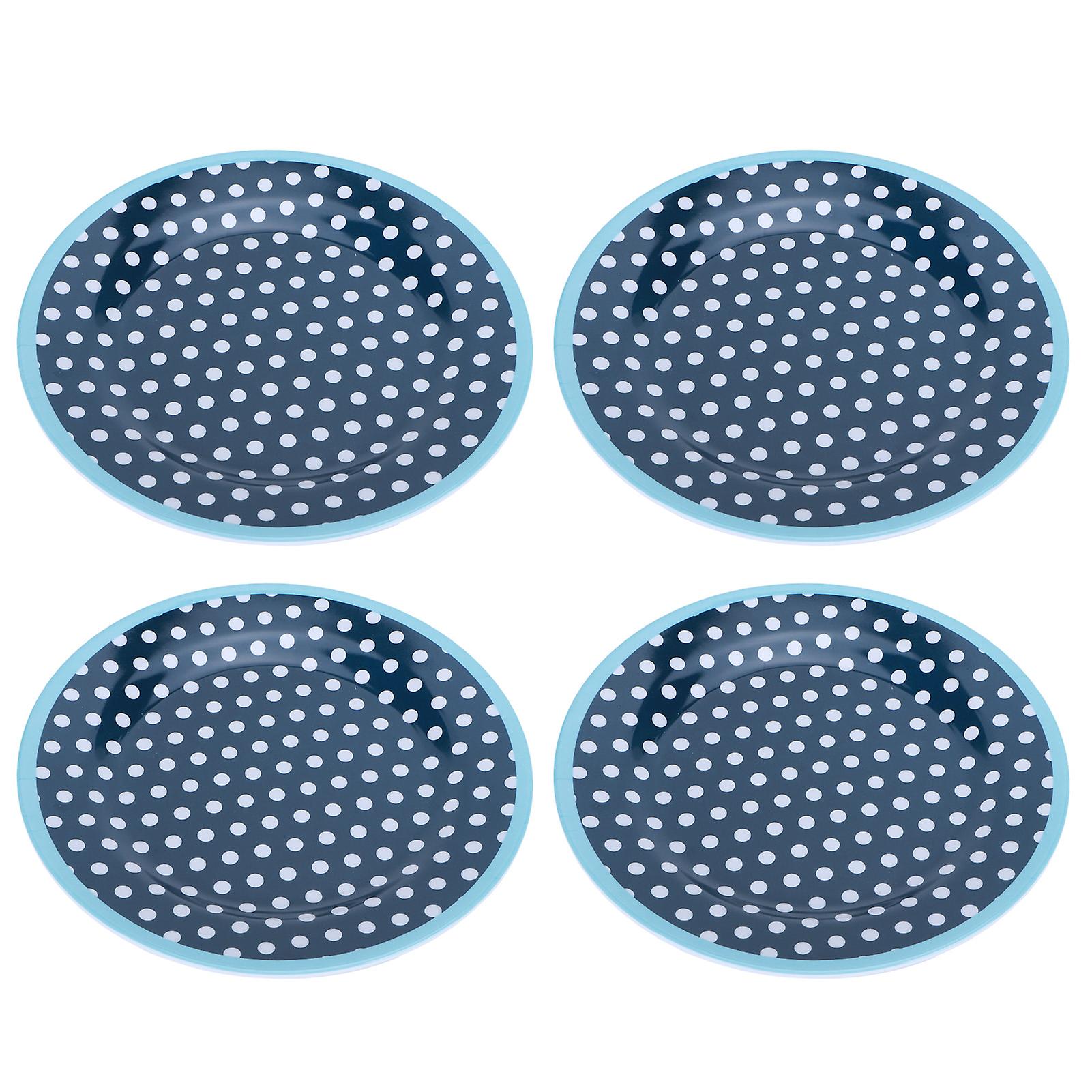 4pcs 9in Food Dish Fruit Salad Dessert Plate Tableware Kitchen Accessory For Home