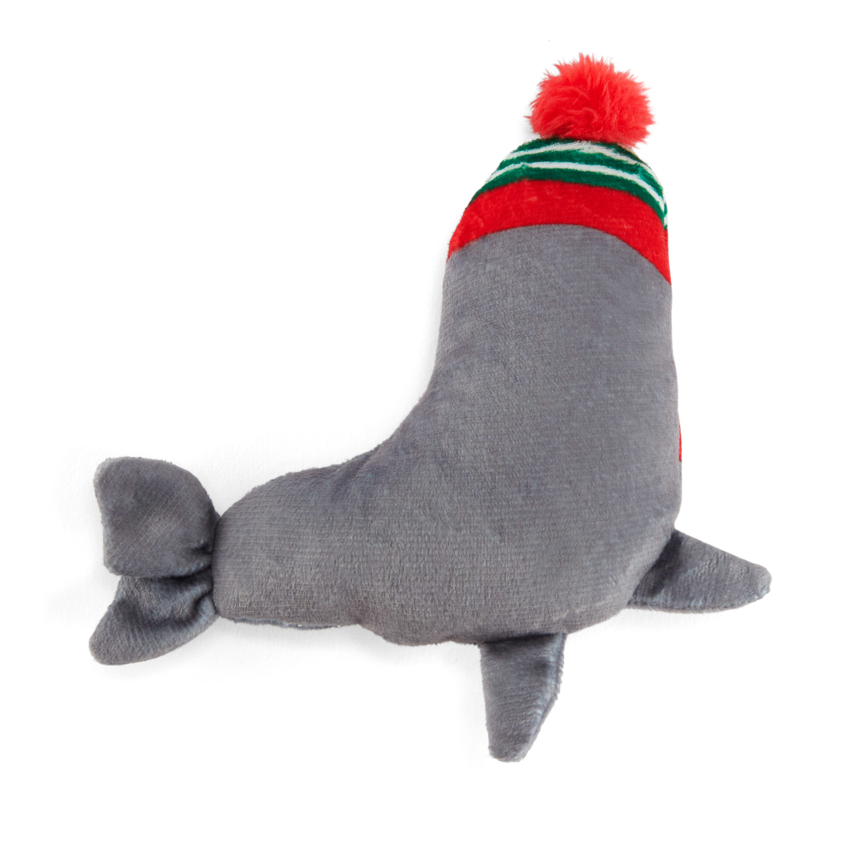 MORE AND MERRIER Plush Walrus Dog Toy， X-Small