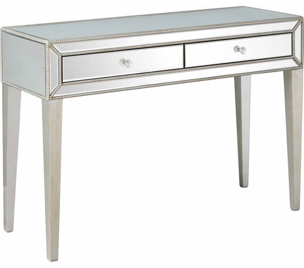 Silver Beaded Console Table   Contemporary   Console Tables   by UStradeENT LLC  Houzz