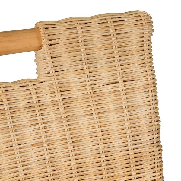 Natural Rattan Cushioned Stool