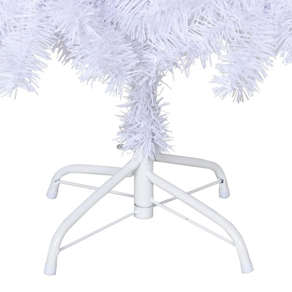 vidaXL Artificial Christmas Tree with Thick Branches White 8 ft PVC