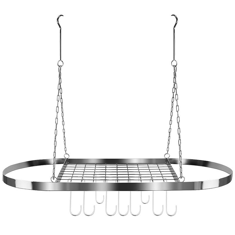 Sorbus Ceiling-Mounted Pot Rack with Hooks