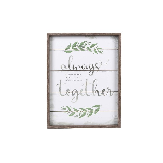 X 23 5 quot Always Together Mdf Wall Sign Panel White Prinz