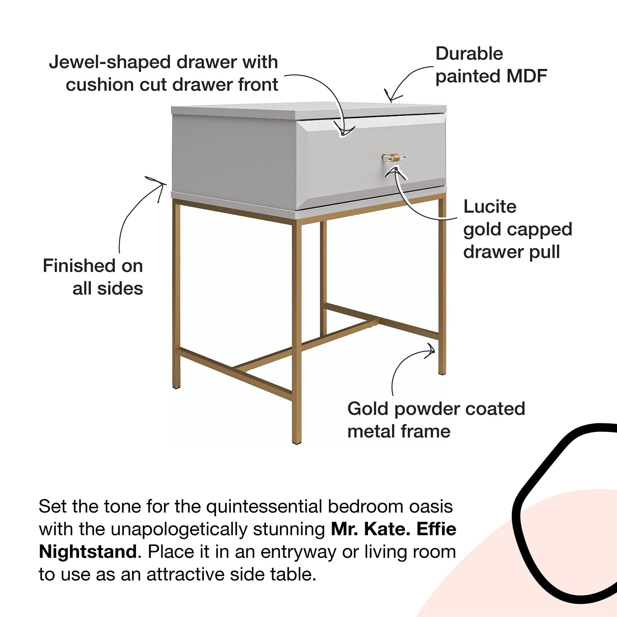 Mr.Kate Effie Nightstand, White