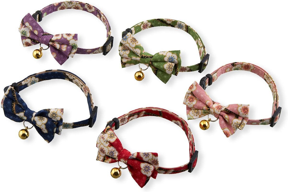 Necoichi Hanami Bow Tie Breakaway Cat Collar