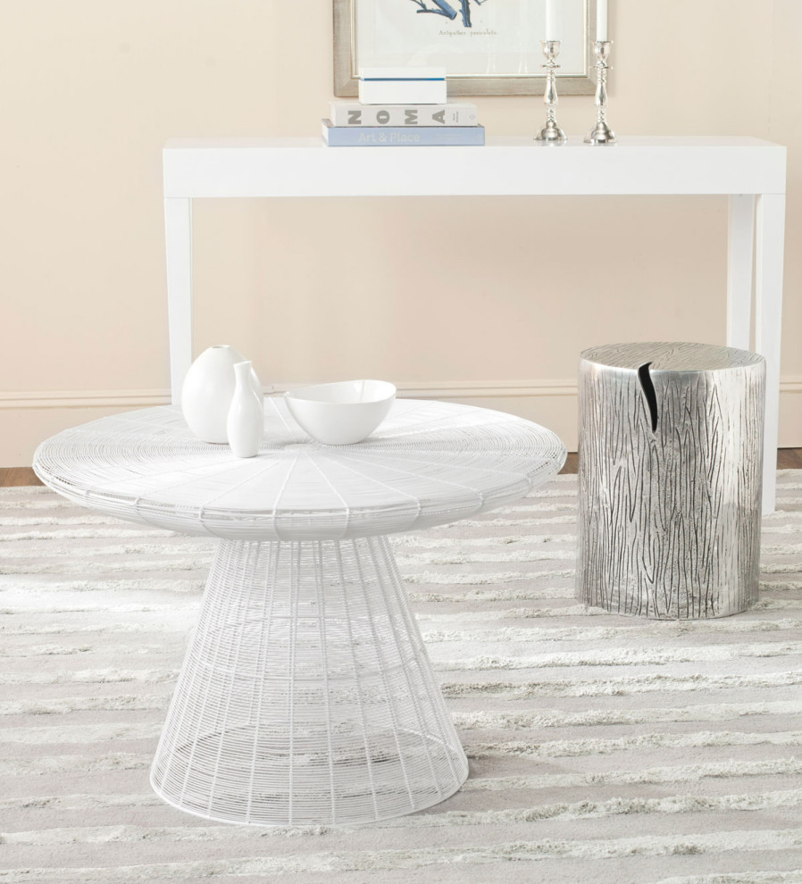 Gina Wire Coffee Table White   Contemporary   Coffee Tables   by AED Luxury Home Decor  Houzz