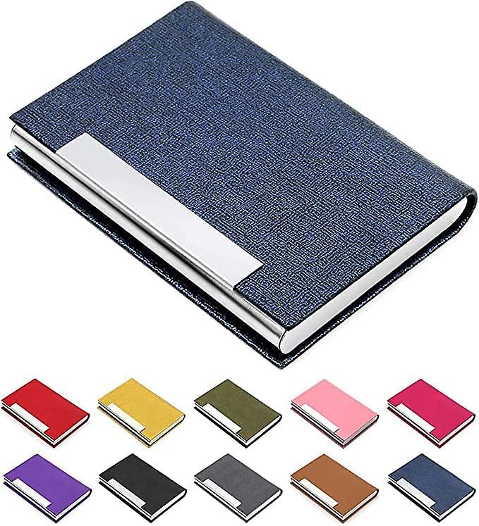 Business Card Holder， Business Card Case Professional Pu Leather and Stainless Steel Multi Card Case，business Card Holder Wallet Credit Card Id Case/hol