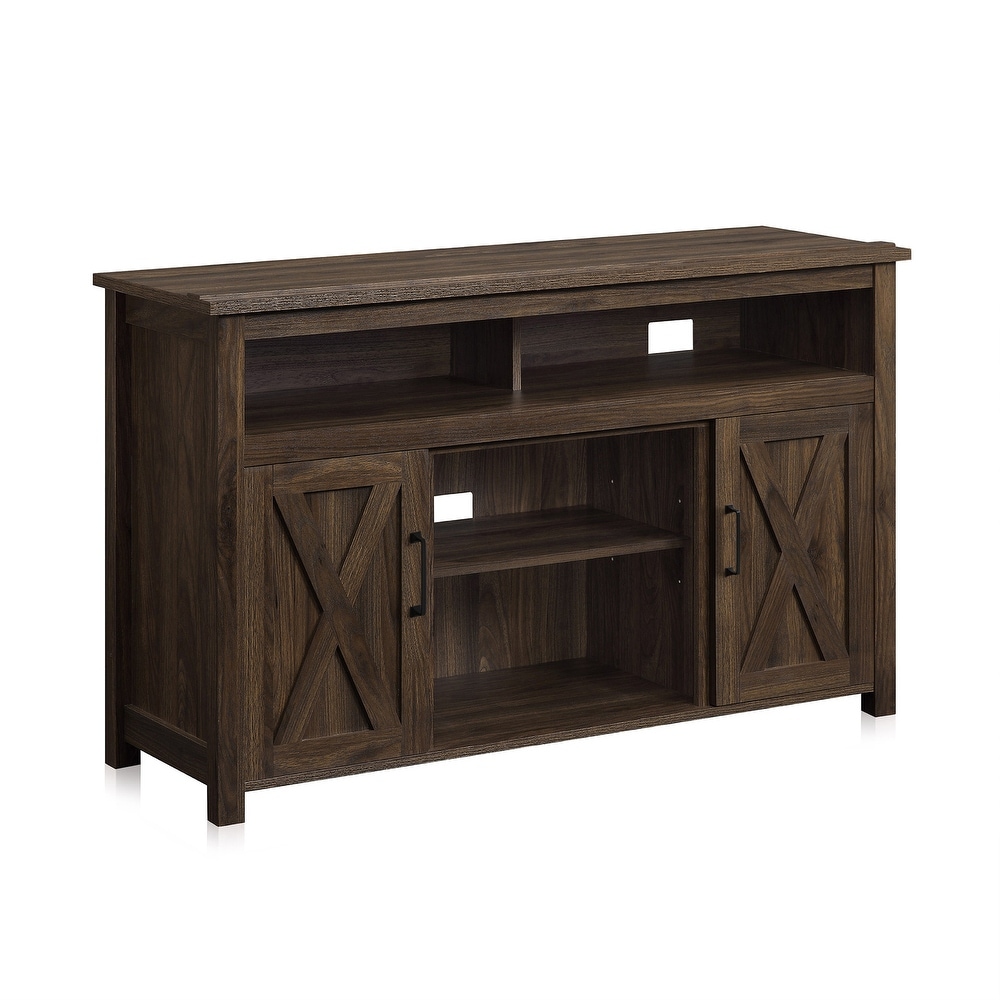BELLEZE Corin Barn Door Wood TV Stand for TVs up to 55\