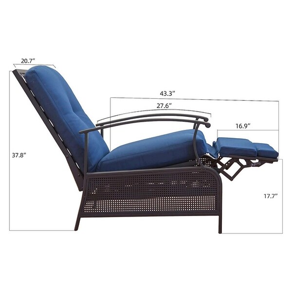 Patio Recliner Chair with Cushions