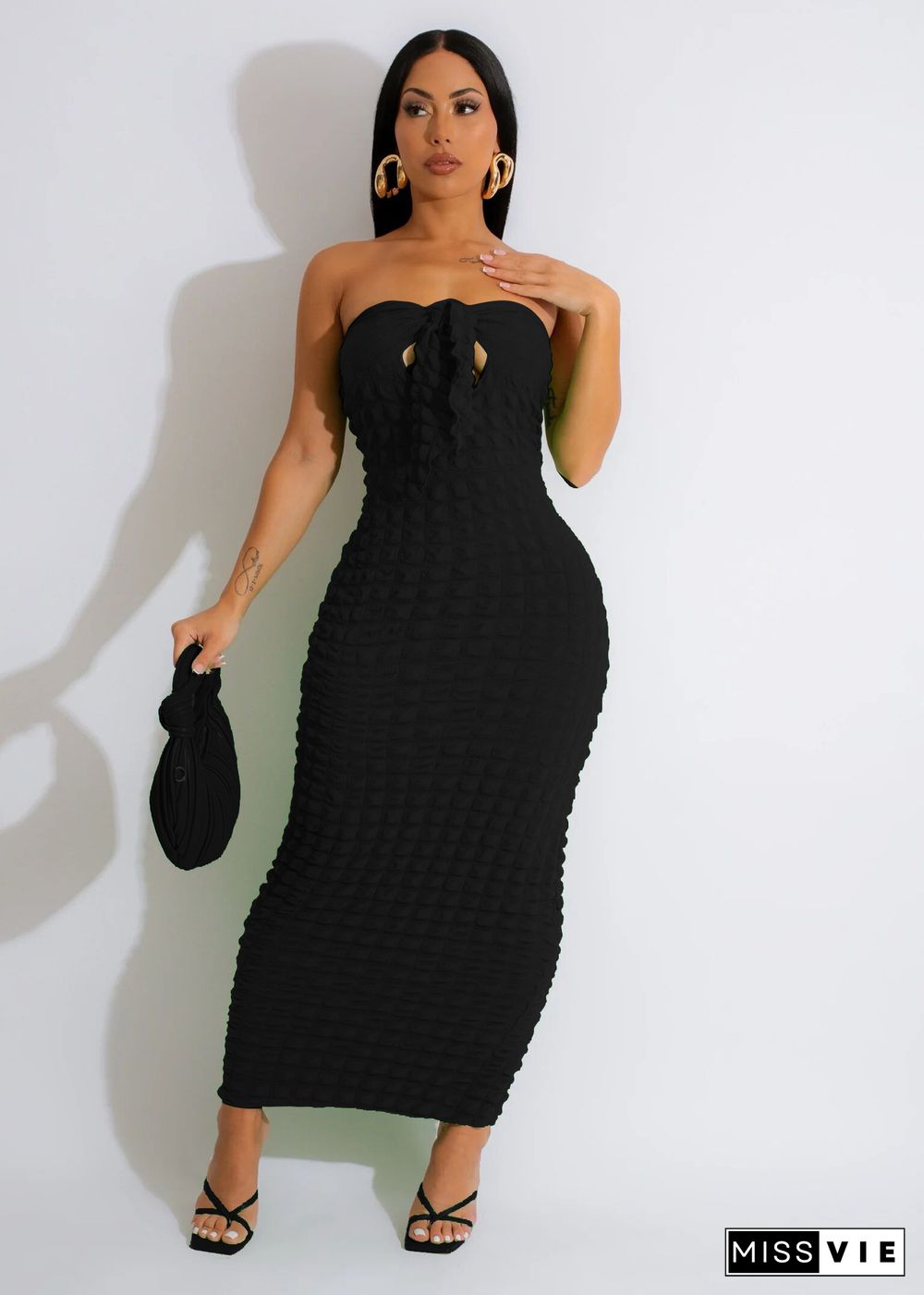 Summer Sexy Strapless High Waist Bodycon Maxi Dresses