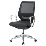 WorkPro Sentrix Ergonomic Mesh/Mesh Mid-Back Manager Chair， Fixed Arms， Black， BIFMA Certified