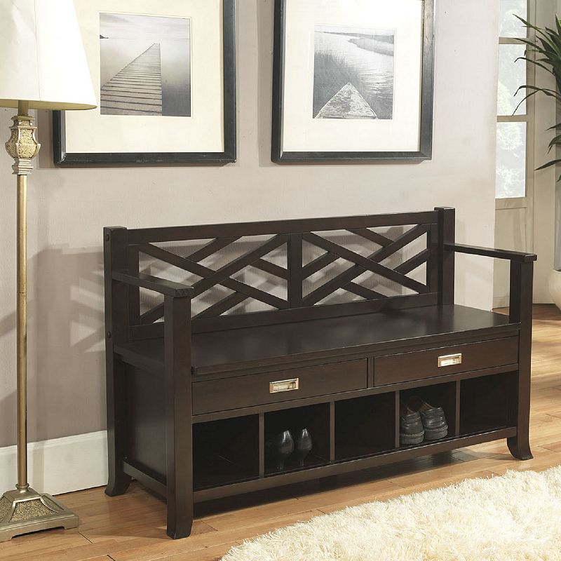 Simpli Home Sea Mills Entryway Storage Bench