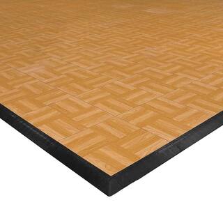 Greatmats Max Tile 12 in. W x 12 in. L Light Oak Waterproof Interlocking Modular Basement Vinyl Floor Tiles (20 sq. ft. 20-Pack) MAXTLOK20